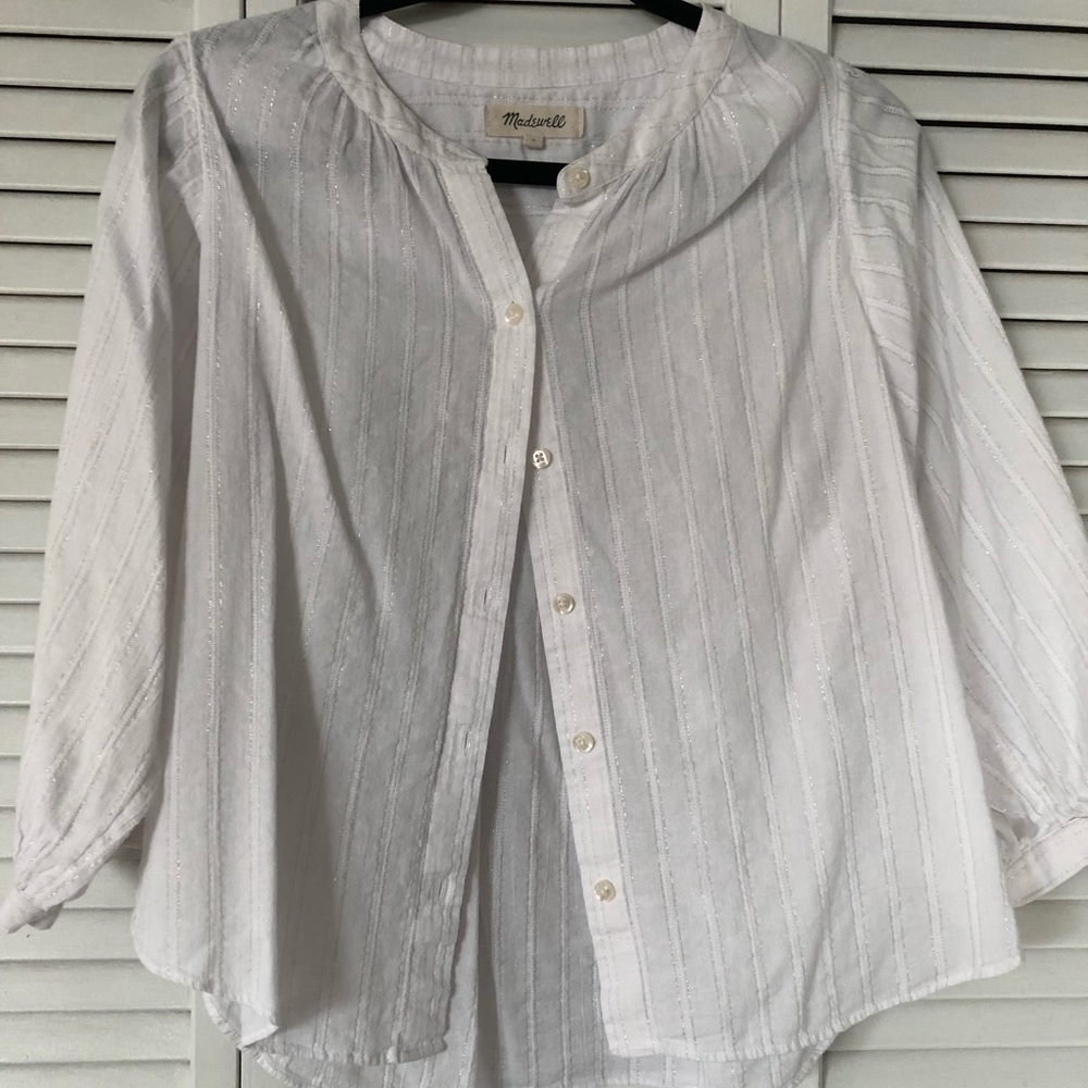 Madewell white buttonup top